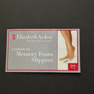 Elizabeth Arden White and Grey Memory Foam Slippers
